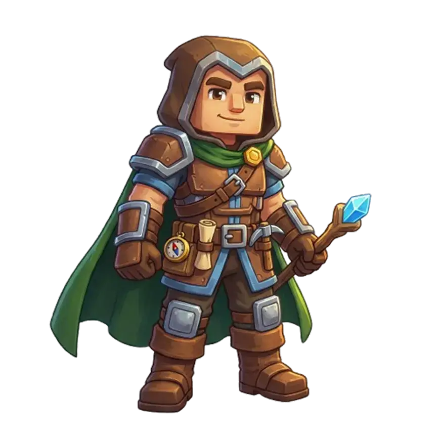 Kadr z gry Hytale - bohater na tle proceduralnie generowanego świata